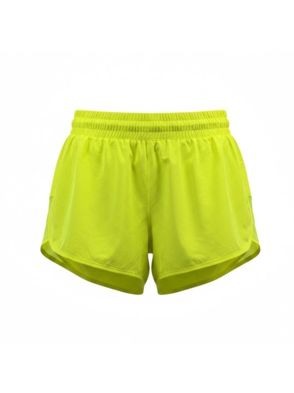 Lululemon Womens Neon Yellow Running Shorts Lightweight & Breathable Size 12